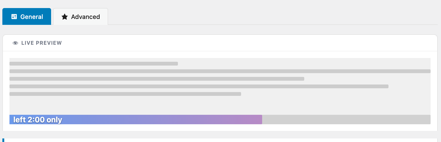 Barra ReadNinja con un badge di tempo rimanente